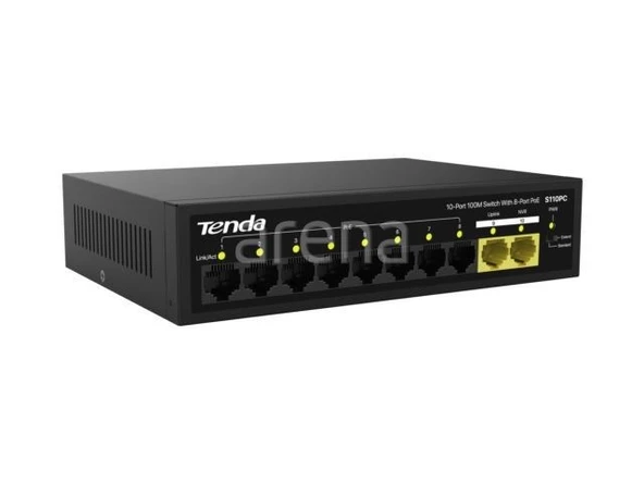 Tenda S110pc 10 Port 10/100 Mbps Poe+ Swıtch ürün görseli 1