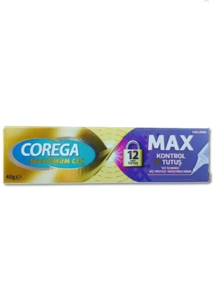 Corega Maksimum Kontrol Tutuş+ Kalkan Yapıştırıcı Krem 40 gr ürün görseli 1