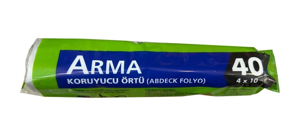 Arma Naylon Tadilat Boya Koruyucu Örtü Poşet Folyo - 4x10 Metre - 40 m2 - 1 Paket ürün görseli 1