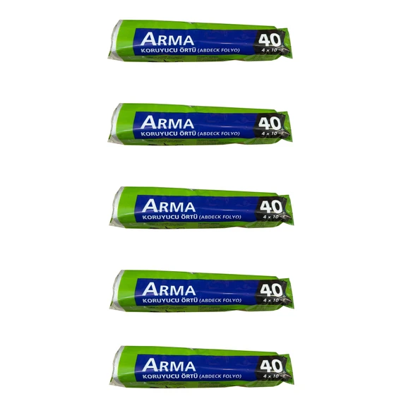 Arma Naylon Tadilat Boya Koruyucu Örtü Poşet Folyo - 4x10 Metre - 40 m2 - 5 Paket ürün görseli 1
