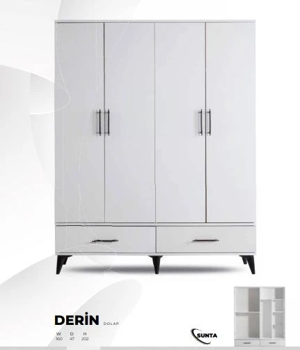 DERİN 4 KAPAKLI DOLAP ürün görseli 1