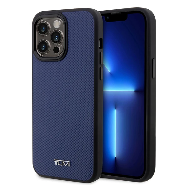 TUMI iPhone 14 Pro Max Kılıf TUMI M-safe Şarj Özellikli Deri Noktalı Dizayn Kapak ürün görseli 1