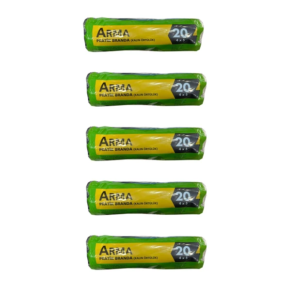 Arma Naylon Tadilat Boya Koruyucu Örtü Poşet Kalın Pratik Branda - 4x5 Metre - 20 m2 - 5 Paket ürün görseli 1