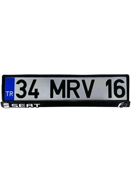 Seat FR Logo Beyaz Yazılı Pleksi Plakalık Takmatik Ön Arka ürün görseli 1