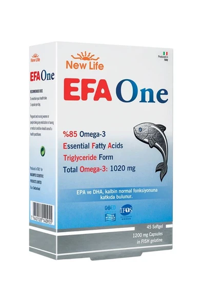 New Life Efa One S-1200 Omega 3 Balık Yağı 45 Kapsül ürün görseli 1