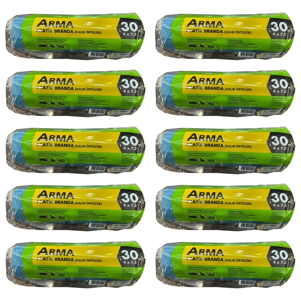 Arma Naylon Tadilat Boya Koruyucu Örtü Poşet Kalın Pratik Branda - 4x7.5 Metre - 30 m2 - 10 Paket ürün görseli 1