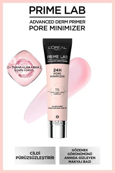 L'Oreal Paris Prime Lab Pore Minimizer Gözenek Küçültücü Aha Ve Bha Içeren Primer - Makyaj Bazı 3600524070113 ürün görseli 1