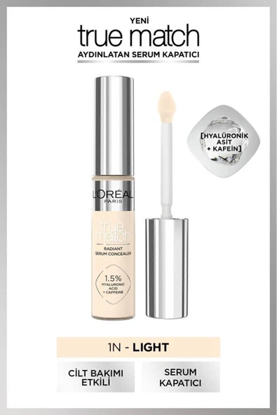 L'Oreal Paris True Match Aydınlatan Serum Kapatıcı - 1n 11 ml 30188181 ürün görseli 1