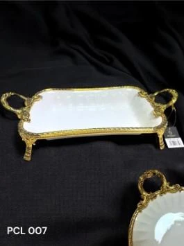 Royking Elegance Dikdörtgen Sunum Tabak Gold 43CM PCL 007 ürün görseli 1