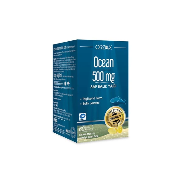 Ocean Omega 3 Balık Yağı 500 Mg (60 Kapsül) ürün görseli 1