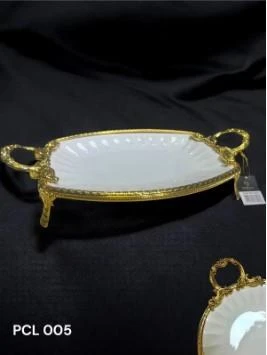 Royking Elegance Oval Sunum Tabak Gold 41CM PCL 005 ürün görseli 1