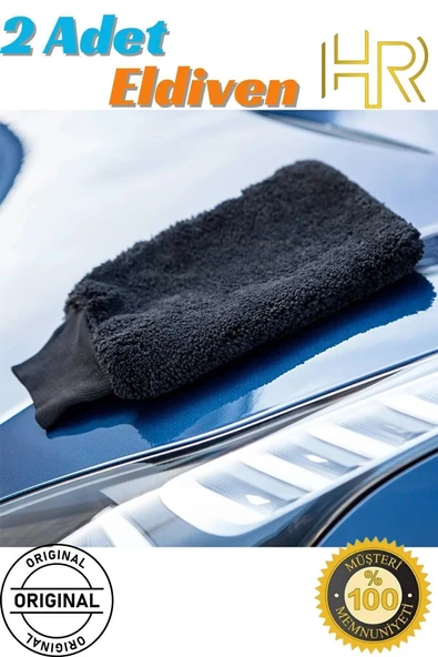 HRPAK (2 ADET) Oto Yıkama Eldiveni Araç Temizleme Mikrofiber Araba Cila Eldiveni ürün görseli 1