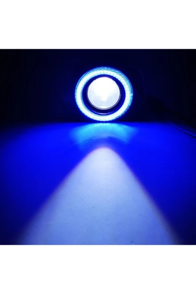 HRPAK 89 mm Mavi Mercekli Angel Led Halkalı Sis Far 4000 Lümen Su Geçirmez ürün görseli 1