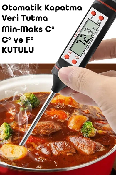 Dijital Gıda Termometresi Sıvı Gıda Et Su Süt Yiyecek Sıcaklık Ölçer Mutfak Için Gıda Termometre 027 ürün görseli 1