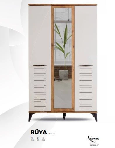 RÜYA 3 KAPILI DOLAP ürün görseli 1