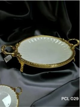 Royking Elegance Yuvarlak Sunum Tabak Gold 41CM PCL 029 ürün görseli 1