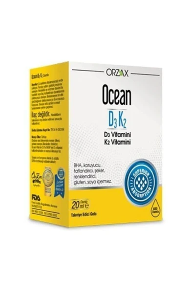 Ocean D3+K2 Vitamin 20 Ml Damla ürün görseli 1