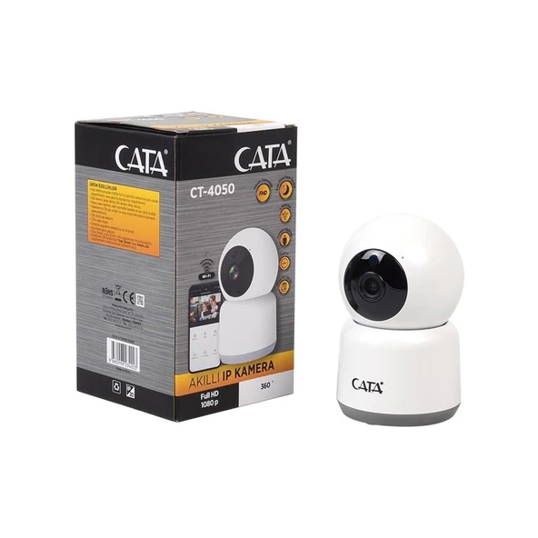 Cata CT-4050 Akıllı 360° WiFi Güvenlik Kamerası Full HD 1080P Gece Görüşlü, Ses ve Hareket Algılamalı Tuya Smart Life Destekli IP Kamera ürün görseli 1