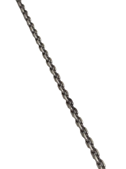 Zincir Motifli 925 Ayar Gümüş Kolye 4mm 19,05 Gram ürün görseli 1