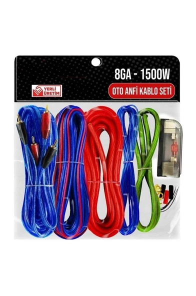 Zhltools Oto Anfi Kablo Seti Full 8ga 1500w ürün görseli 1