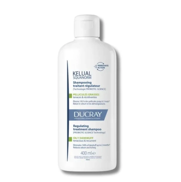 Ducray Kelual Squanorm Normal ve Yağlı Saçlar İçin Kepek Karşıtı Şampuan 400 ml ürün görseli 1