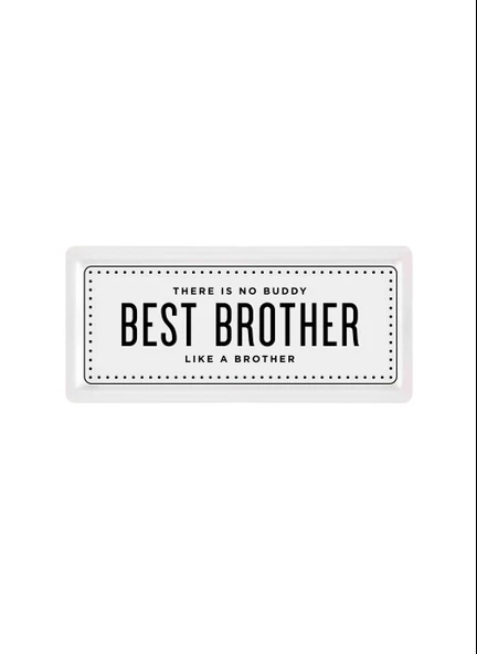 The Mia Dikdörtgen Servis Best Brother - 35 x 16 Cm ürün görseli 1