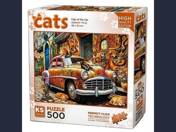 KS PUZZLE 500 PARCA CATS OF THE CAR (20073) ürün görseli 1