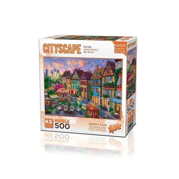 KS PUZZLE 500 PARCA FUN CITY (20047) ürün görseli 1