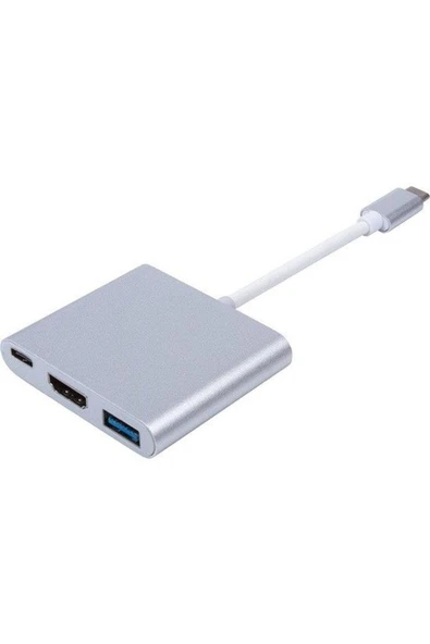 Fc-01 3'lü Usb C Hub=>pd Hdtv Usb Adaptör ürün görseli 1