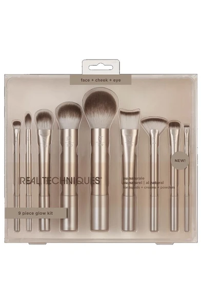 Real Techniques Al Natural 9 Piece Glow Kit -RT4266 Makyaj Fırça Seti ürün görseli 1