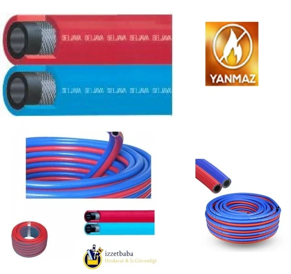 Sel Jupıter Twın İkiz Oksijen - Asetilen Kaynak - Ts En Iso 3821 Yanmaz 5/16" 8mm 100 Metre ürün görseli 1
