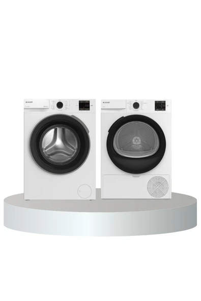 8 KG Çamaşır - Kurutma Makinesi Beyaz Set (8100 MX - 800 KMX) ürün görseli 1