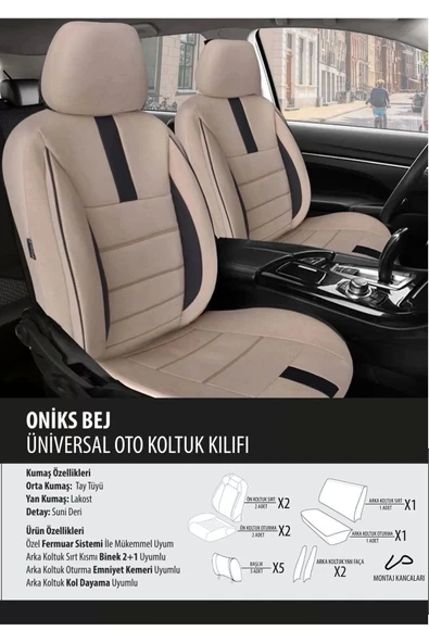 Mazda 626 Koltuk Kılıfı Oniks Bej ürün görseli 1