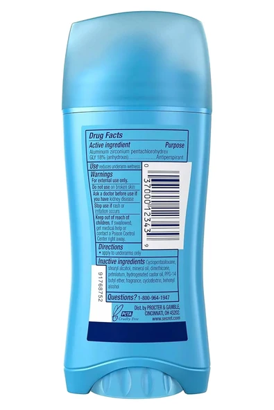 Secret Invisible Solid Powder Fresh Stick Deodorant 73GR - Resim 2