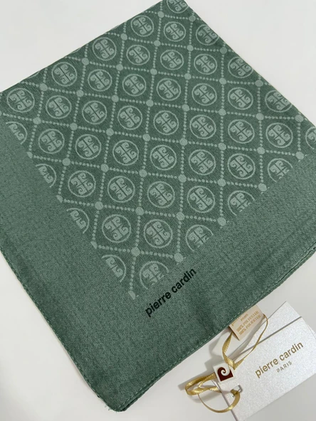 Elegans Monogram Eşarp - 1090750 -951 Nefti Yeşil - Resim 2