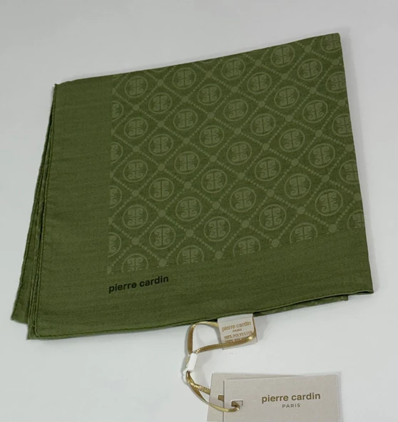 Elegans Monogram Eşarp - 1090750 -952 Çimen Yeşili - Resim 3