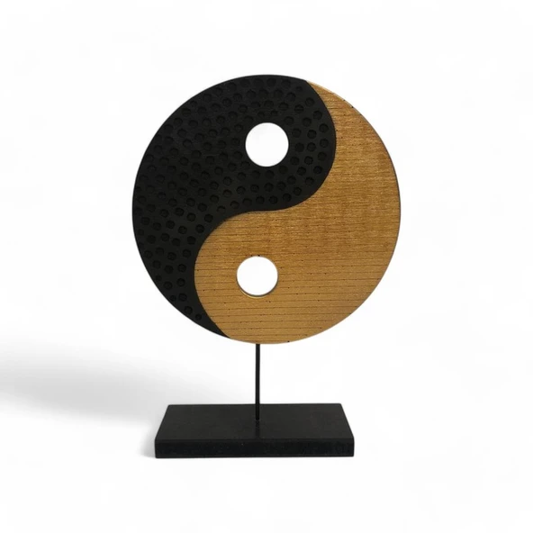 Ying Yang Sarı Siyah Ev Dekoru Küçük ürün görseli 1