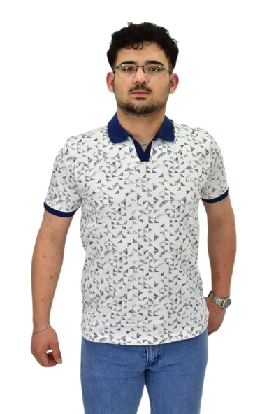 Erkek Polo Yaka Baskılı Pike Tişört 10600 BGL-ST04539 ürün görseli 1