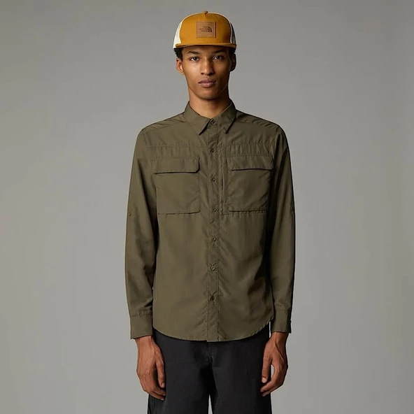M L/S SEQUOIA SHIRT NEW TAUPE GREEN NEW TAUPE GREEN S ürün görseli 1