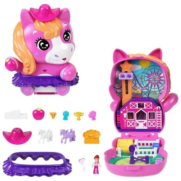 Polly Pocket ve Maceraları Kompakt Oyun Seti Midlli JFG56-JCR39 ürün görseli 1