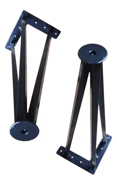 Metal Boru Ayak Kütük Masa Dresuar Kaşıklık Kitaplık Orta Sehpa Zigon Ayağı 45 Cm (2 Adet) ürün görseli 1