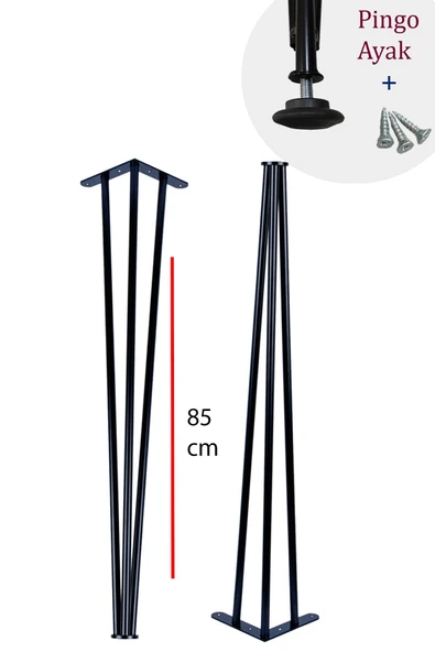 85 Cm Petek Üstü Raf & Dresuar Ayağı Metal Profil Boru Firkete Ayak Yüksek Bar Masası 2 Adet Pingolu ürün görseli 1