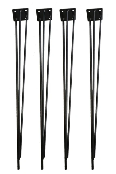 Metal Firkete Ayak Kaşıklık Orta Sehpa Zigon Kütük Ayak  46 cm 4'lü ürün görseli 1