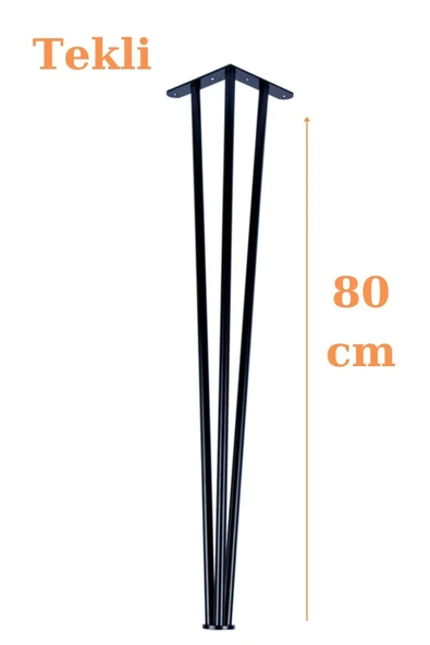 80 Cm Petek Üstü Raf & Dresuar Ayağı Metal Profil Boru Firkete Ayak Yüksek Bar Masası - Pingolu ürün görseli 1