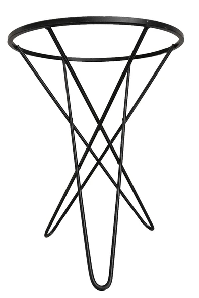 42 Cm Çap & Boy Dolu Demir Mat Siyah Tekli Metal Zigon Kütük Cam Sehpa Ayağı Hairpin Dıy Sadece Ayak ürün görseli 1