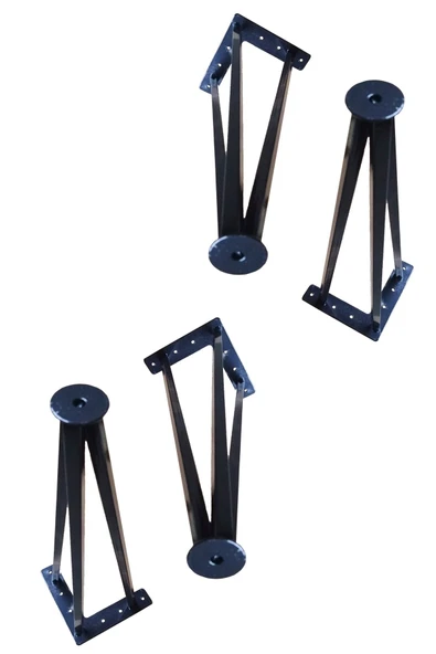 Metal Boru Ayak Kütük Masa Dresuar Kaşıklık Kitaplık Orta Sehpa Zigon Ayağı 45 Cm (4 Adet) ürün görseli 1