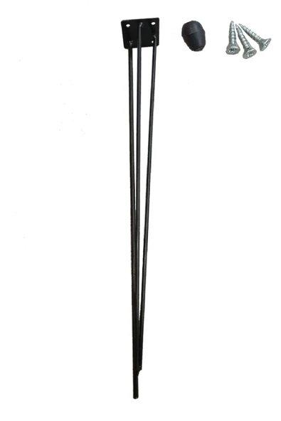 50 Cm Metal Firkete Ayak Masa Orta Sehpa Zigon Kütük Kaşıklık Sandık Siyah Dıy (1 ADET AYAK) ürün görseli 1