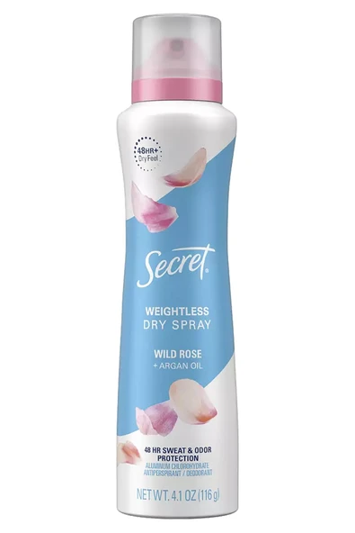Secret Wild Rose Antiperspirant Kuru Sprey Deodorant 116GR ürün görseli 1