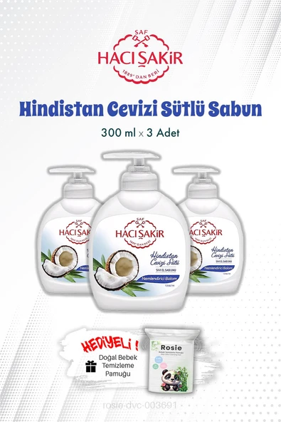 3'lü Hindistan Cevizi Sütlü Sıvı El Sabunu 300 ML ve ROSIE ürün görseli 1