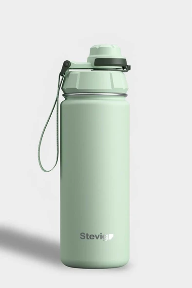 Stevig 1 Hand Leak-Proof Sızdırmaz Çelik Termos 500 Ml Smoke Green ST-221 ürün görseli 1